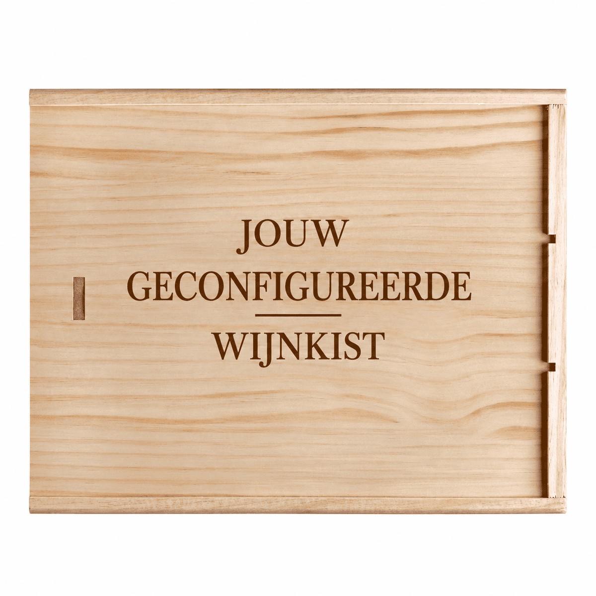 Gepersonaliseerde houten wijnkist